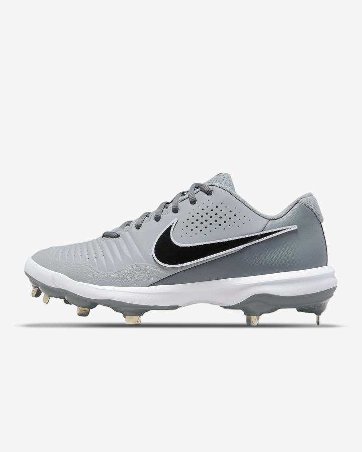 Zapatillas de Beisbol Nike Alpha Huarache 3 Varsity Low Hombre Gris Claro Blancas Negras | ZEQOY-6928