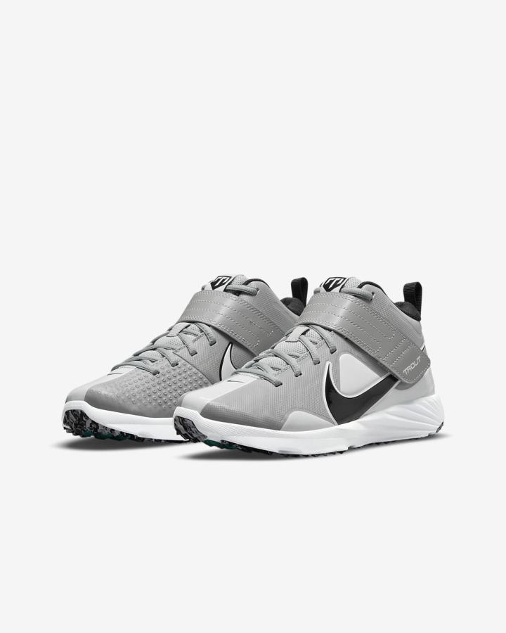 Zapatillas de Beisbol Nike Force Trout 7 Turf Kids Niño Gris Blancas Turquesa Negras | TQZXD-4735