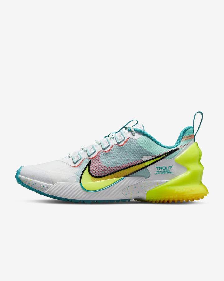 Zapatillas de Beisbol Nike Force Zoom Trout LTD Turf Hombre Blancas Negras Verde | CWZOY-7801
