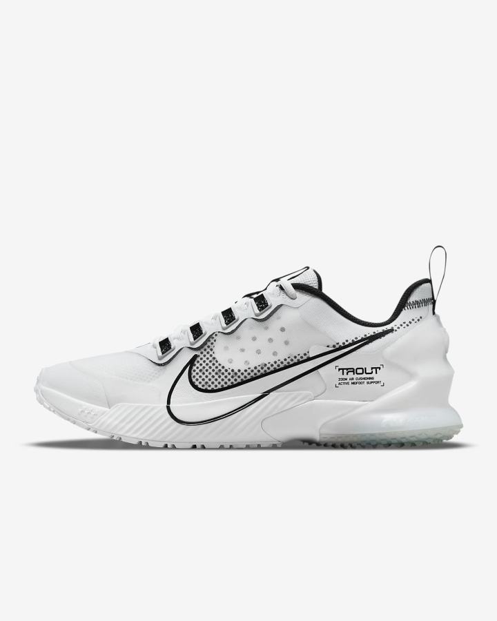 Zapatillas de Beisbol Nike Force Zoom Trout LTD Turf Hombre Blancas Gris Turquesa Metal Plateadas | RVQGT-6795