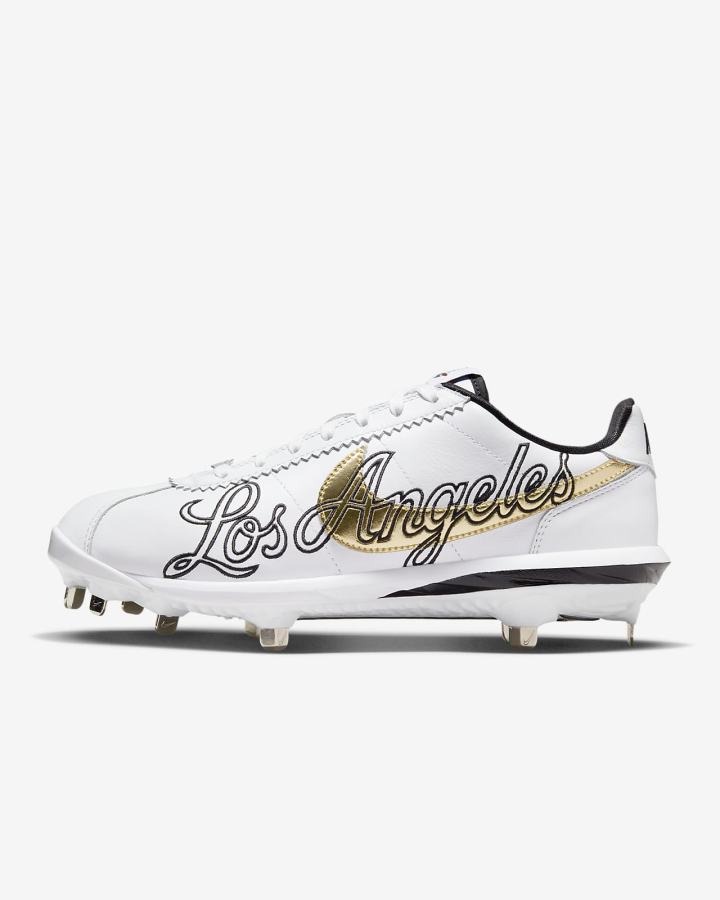 Zapatillas de Beisbol Nike Lunar Cortez Hombre Blancas Negras Metal Doradas | GZJYV-3026