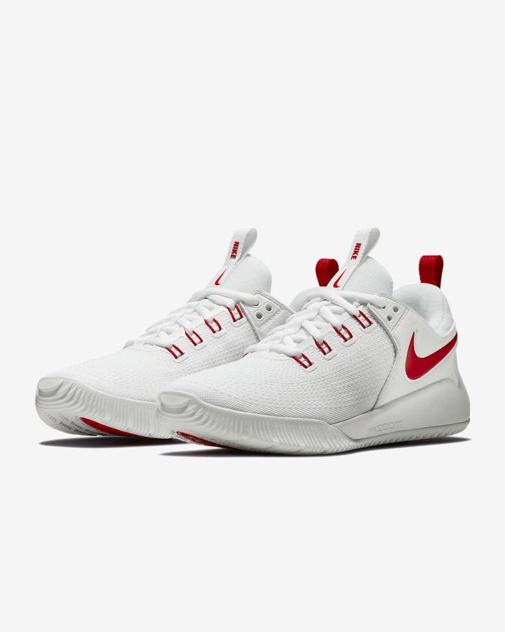 Zapatillas de Voleibol Nike Zoom HyperAce 2 Mujer Blancas Rojas | GOLIX-7253