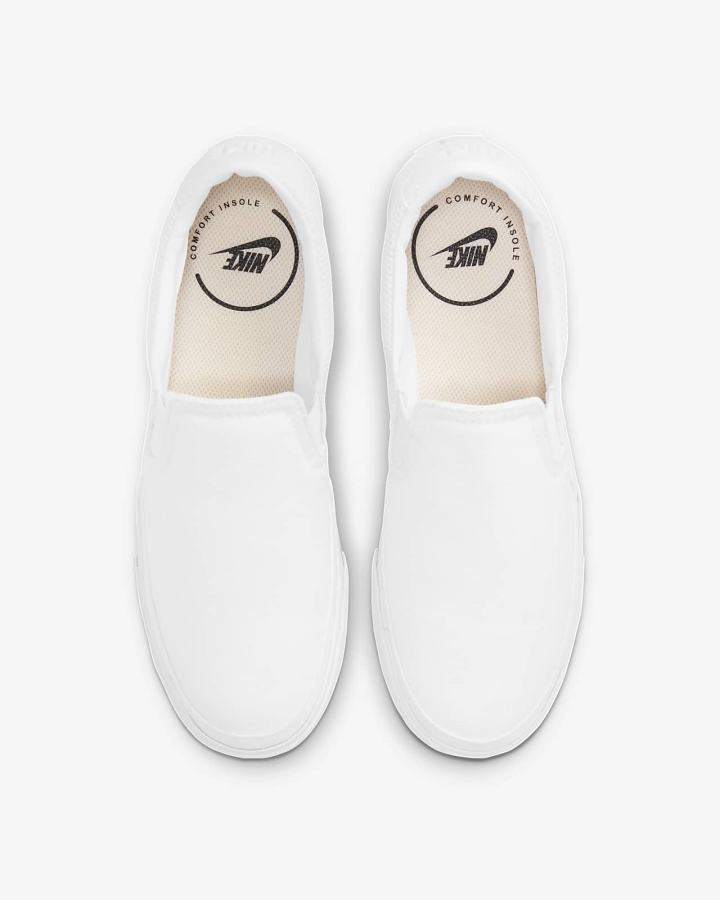 Zapatos Slip On Nike Court Legacy Mujer Blancas Negras | GJTWX-0613