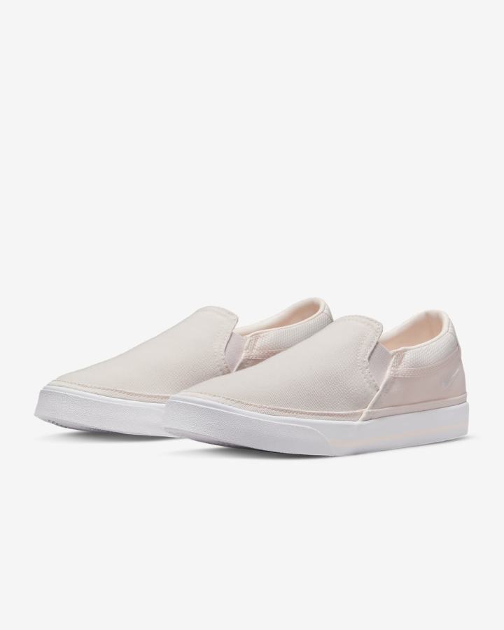 Zapatos Slip On Nike Court Legacy Mujer Rosas Claro Blancas | UAZGL-0736