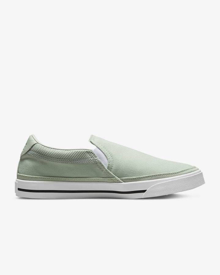 Zapatos Slip On Nike Court Legacy Mujer Negras Blancas | XHZGF-8296