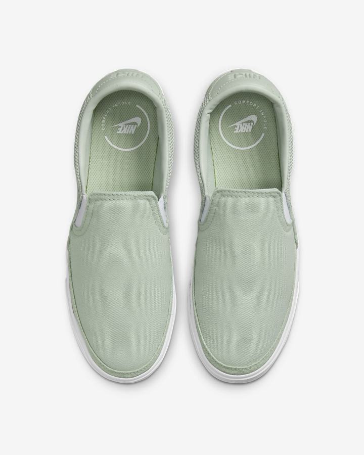 Zapatos Slip On Nike Court Legacy Mujer Negras Blancas | XHZGF-8296