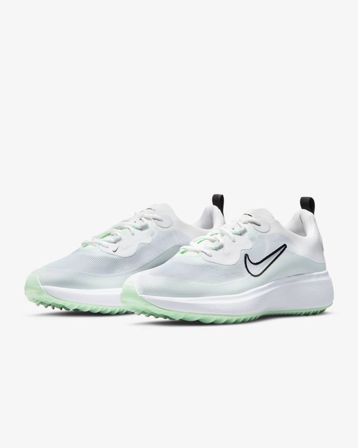 Zapatos de Golf Nike Ace Summerlite Mujer Blancas Plateadas Verde Menta Negras | EYPBK-1849