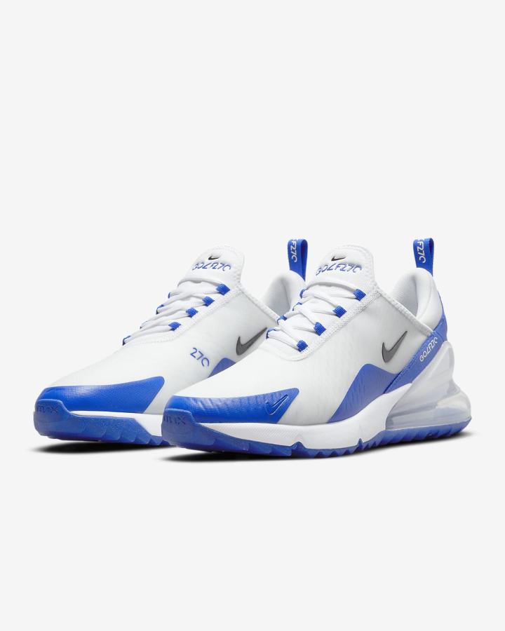 Zapatos de Golf Nike Air Max 270 G Hombre Blancas Azules Plateadas Negras | MFJPQ-3502