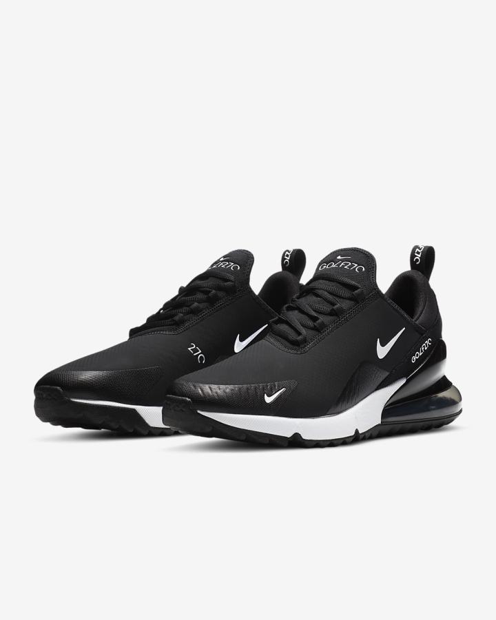 Zapatos de Golf Nike Air Max 270 G Hombre Negras Blancas | XEJOZ-7906