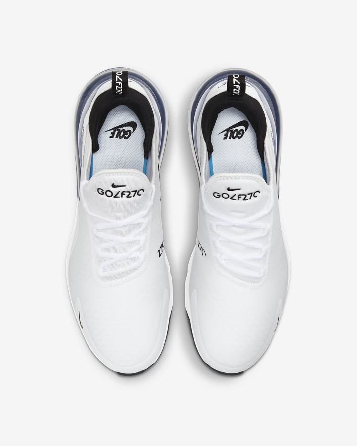 Zapatos de Golf Nike Air Max 270 G Hombre Blancas Plateadas Negras | XIASE-2084