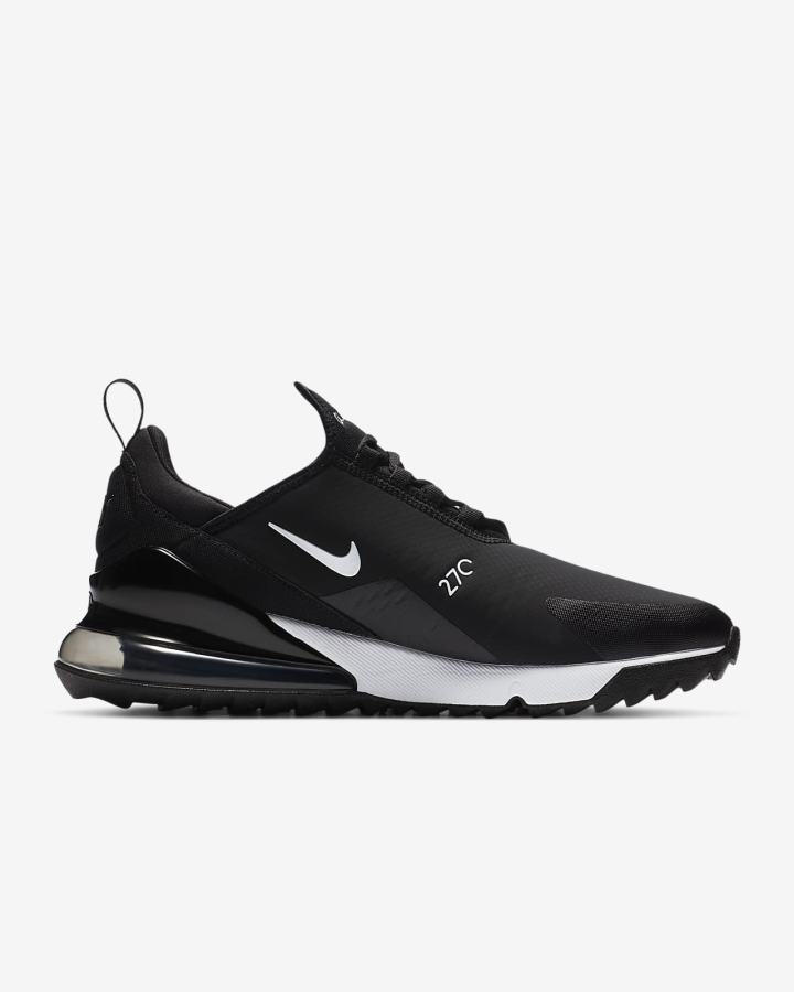 Zapatos de Golf Nike Air Max 270 G Mujer Negras Blancas | DJBYU-0834