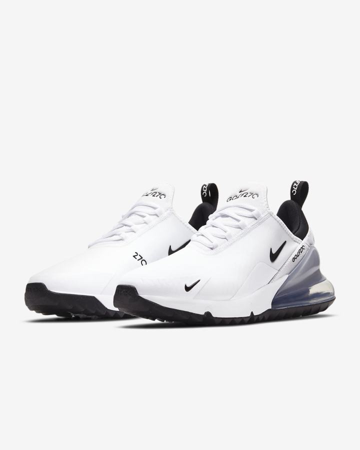 Zapatos de Golf Nike Air Max 270 G Mujer Blancas Plateadas Negras | ONJWS-1682