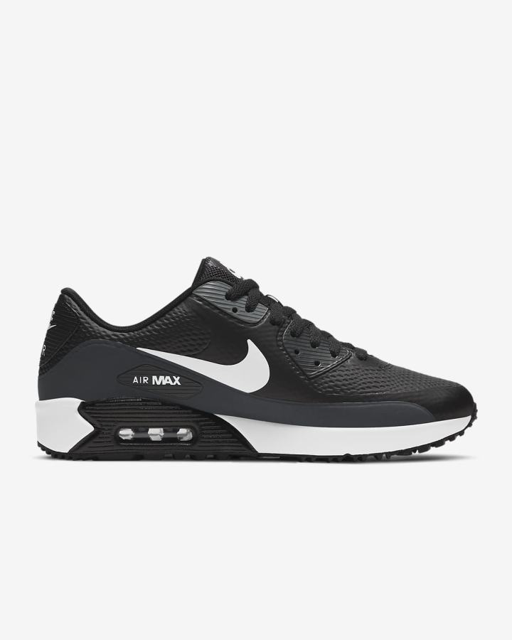 Zapatos de Golf Nike Air Max 90 G Hombre Negras Gris Oscuro Blancas | RTBFW-9876