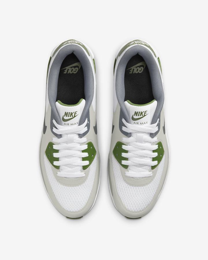Zapatos de Golf Nike Air Max 90 G Mujer Blancas Gris Claro | RXSZO-4612