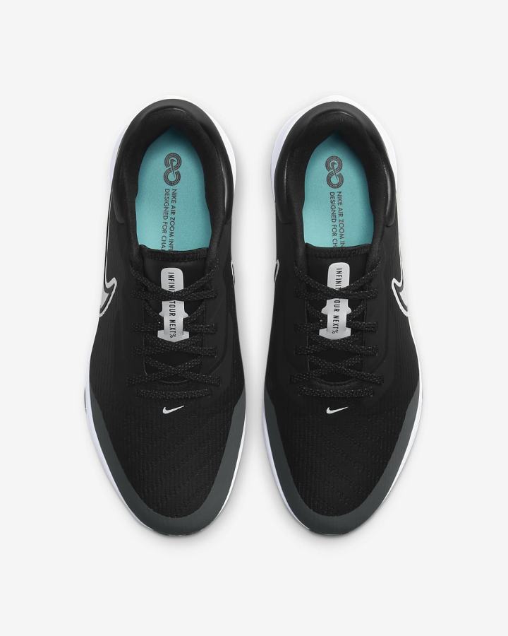 Zapatos de Golf Nike Air Zoom Infinity Tour NEXT% (Wide) Hombre Negras Gris Turquesa Blancas | BIZFT-8367