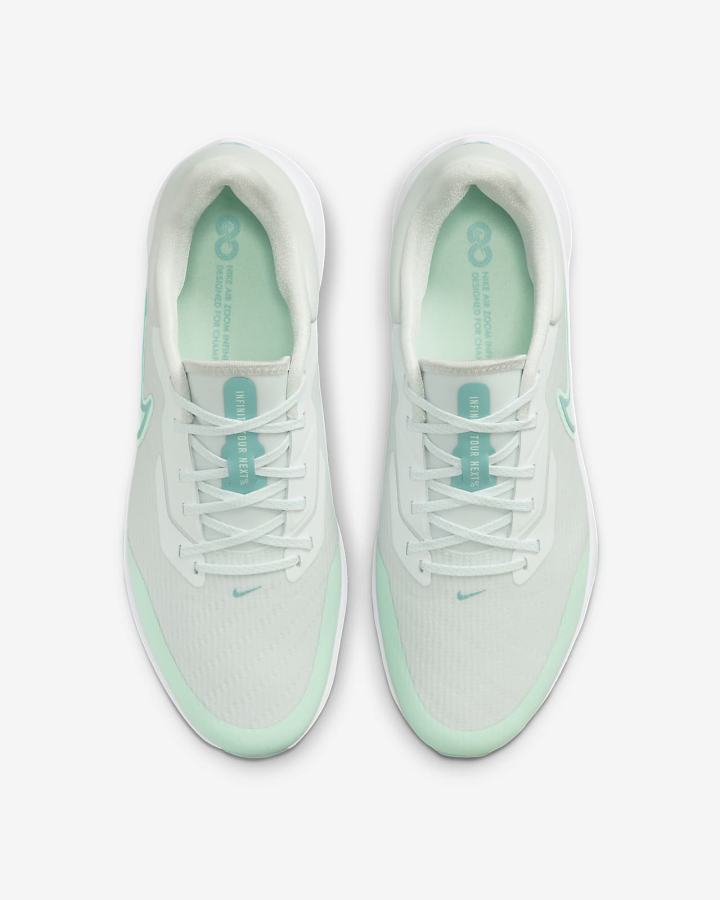 Zapatos de Golf Nike Air Zoom Infinity Tour NEXT% Hombre Blancas Verde Menta Plateadas Turquesa | DGTAQ-0283