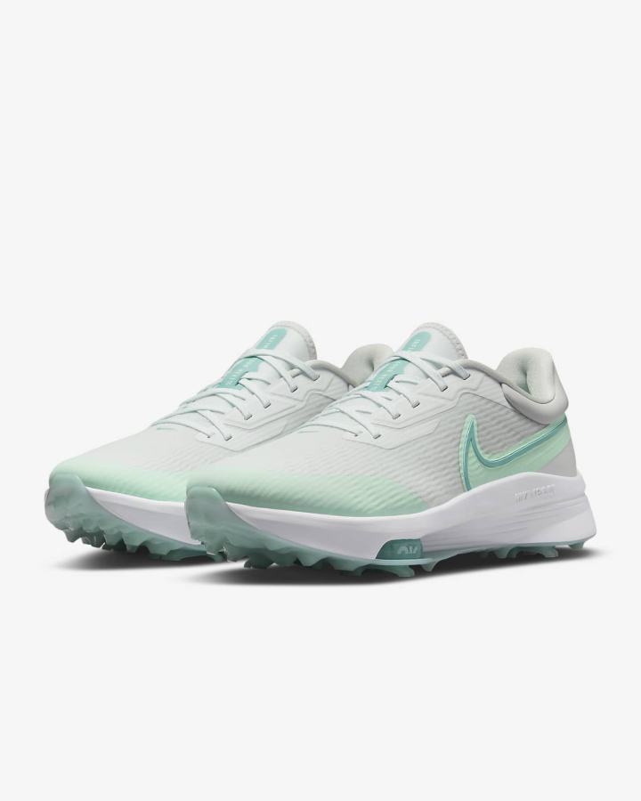 Zapatos de Golf Nike Air Zoom Infinity Tour NEXT% Hombre Blancas Verde Menta Plateadas Turquesa | DGTAQ-0283