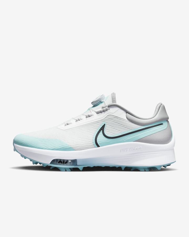 Zapatos de Golf Nike Air Zoom Infinity Tour NEXT% Boa (Wide) Hombre Blancas Gris Claro Negras | HVAKC-4635