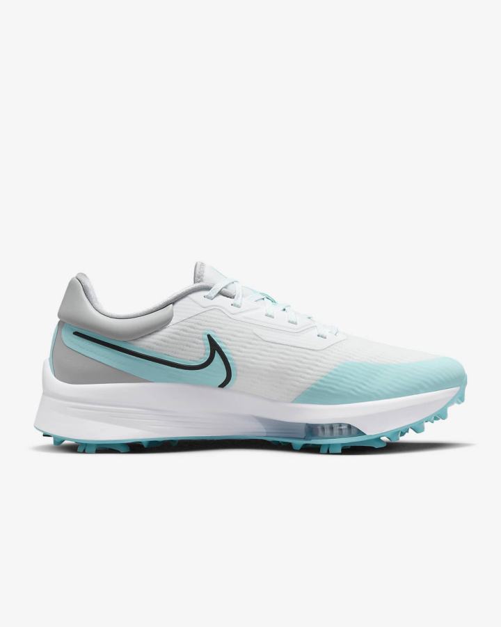 Zapatos de Golf Nike Air Zoom Infinity Tour NEXT% (Wide) Hombre Blancas Gris Claro Negras | KNJWU-0374