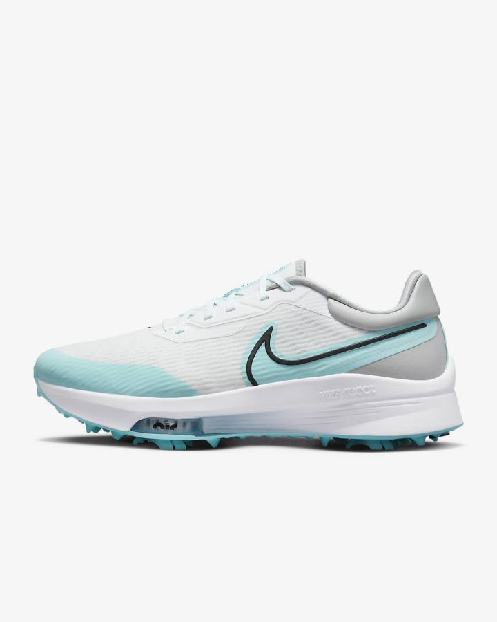 Zapatos de Golf Nike Air Zoom Infinity Tour NEXT% (Wide) Hombre Blancas Gris Claro Negras | KNJWU-0374