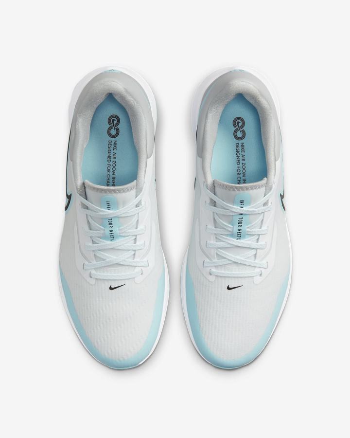 Zapatos de Golf Nike Air Zoom Infinity Tour NEXT% Hombre Blancas Gris Claro Negras | LPEAQ-7469