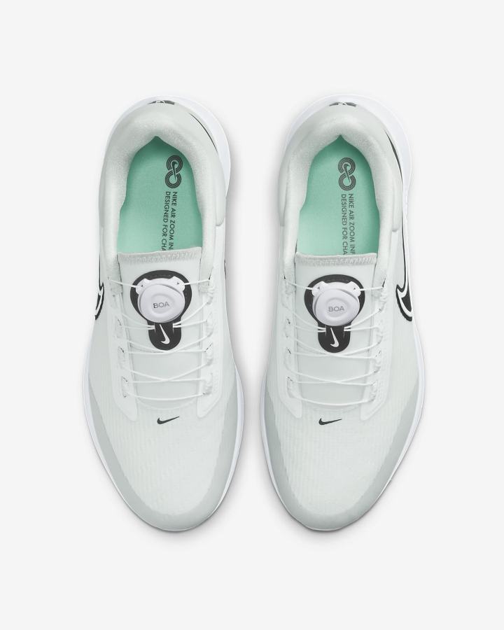 Zapatos de Golf Nike Air Zoom Infinity Tour NEXT% Boa (Wide) Hombre Blancas Gris Turquesa Negras | MJDVN-6039