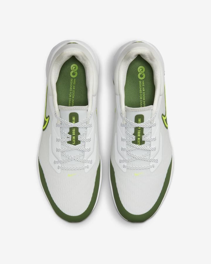 Zapatos de Golf Nike Air Zoom Infinity Tour NEXT% Hombre Blancas Plateadas | OYQSL-9342