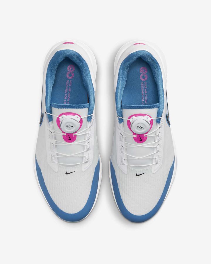 Zapatos de Golf Nike Air Zoom Infinity Tour NEXT% Boa (Wide) Hombre Blancas Azules Rosas Negras | RYAKB-9021