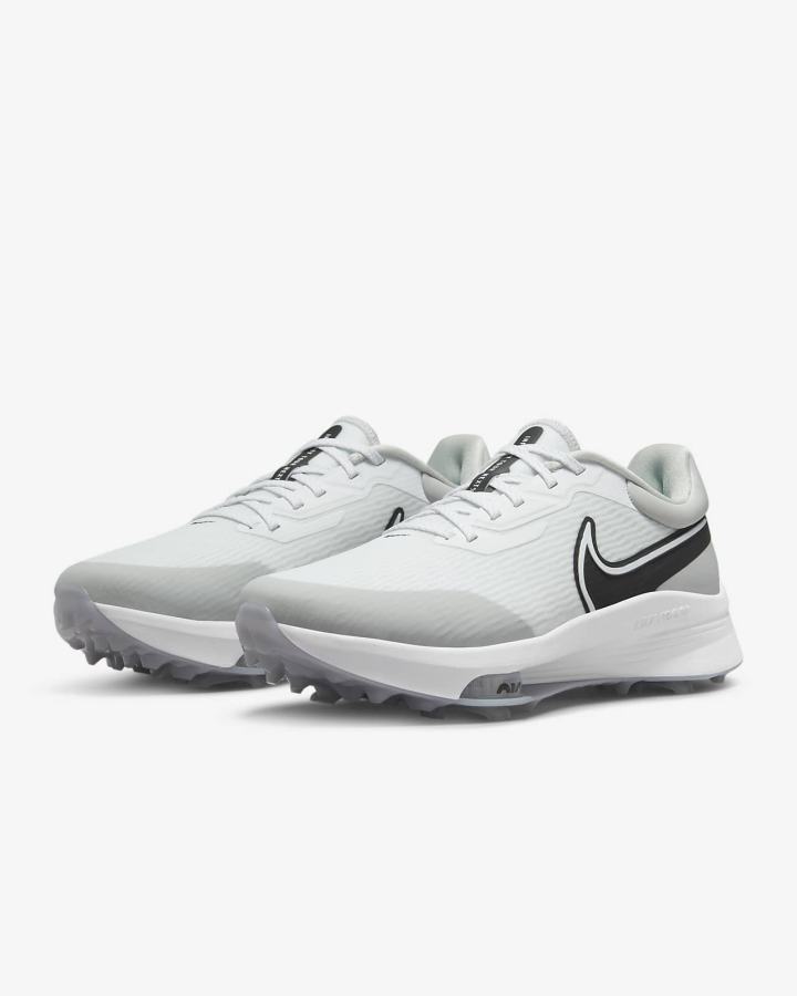 Zapatos de Golf Nike Air Zoom Infinity Tour NEXT% (Wide) Hombre Blancas Gris Turquesa Negras | VRKAN-5391