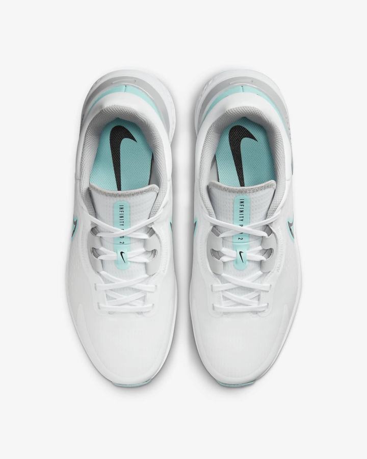 Zapatos de Golf Nike Infinity Pro 2 Hombre Blancas Gris Claro Negras | NDXAT-8675