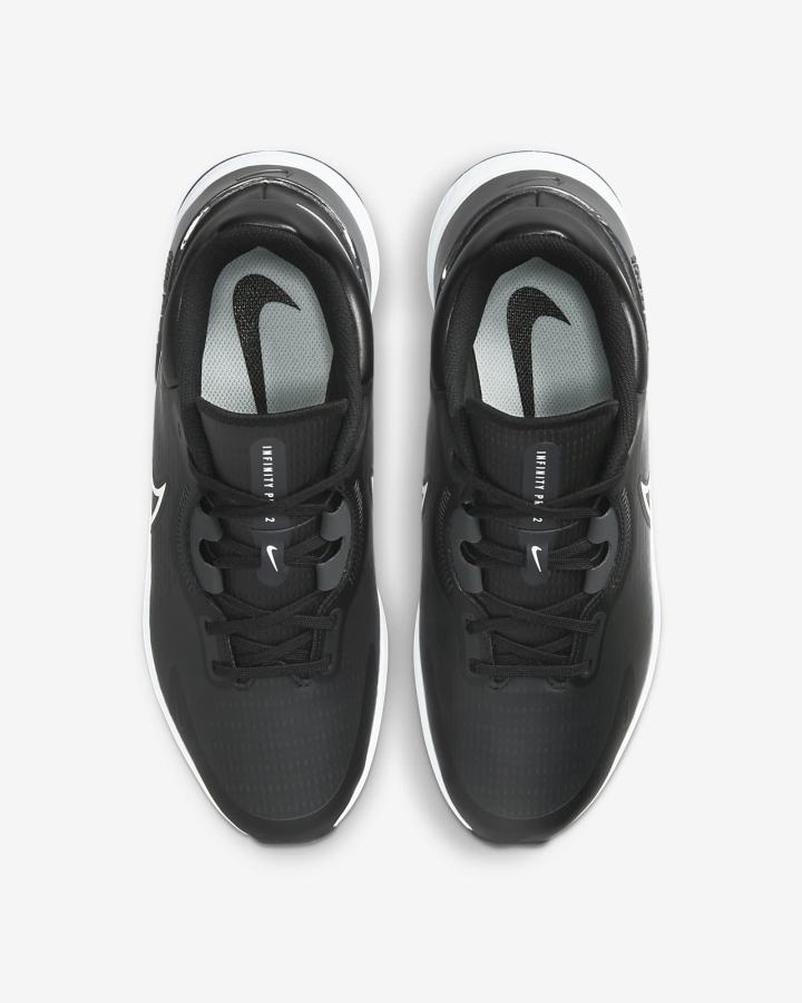 Zapatos de Golf Nike Infinity Pro 2 Hombre Gris Oscuro Negras Blancas | VCQFB-6459
