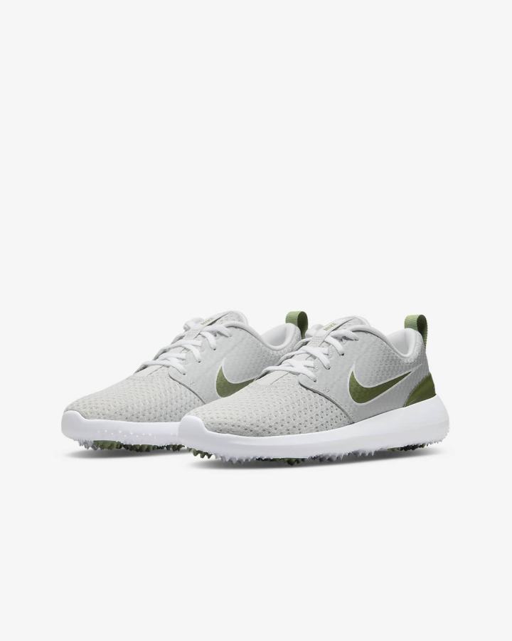 Zapatos de Golf Nike Roshe G Jr. Kids Niña Gris Blancas | AMKRB-3869