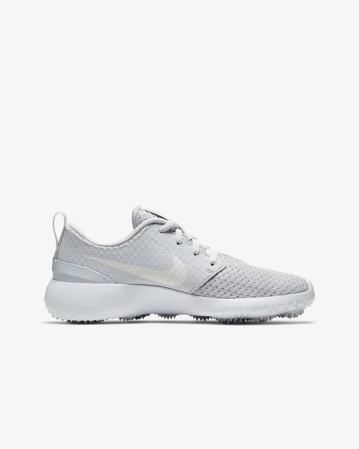 Zapatos de Golf Nike Roshe G Jr. Kids Niño Plateadas Blancas Metal Blancas | EVYXZ-4751