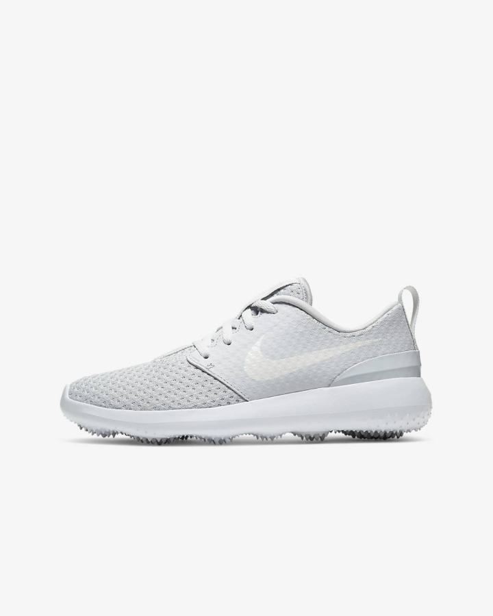 Zapatos de Golf Nike Roshe G Jr. Kids Niño Plateadas Blancas Metal Blancas | EVYXZ-4751