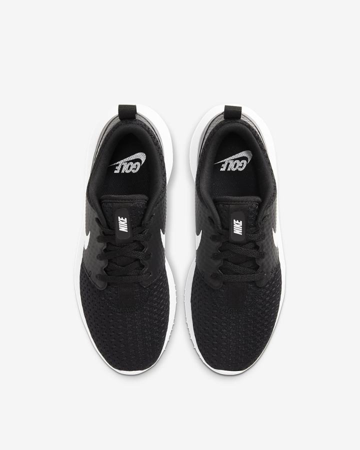 Zapatos de Golf Nike Roshe G Jr. Kids Niño Negras Blancas Metal Blancas | YPAOG-9735