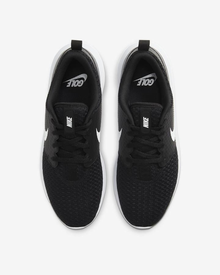 Zapatos de Golf Nike Roshe G Mujer Negras Blancas Metal Blancas | IUDZV-1472