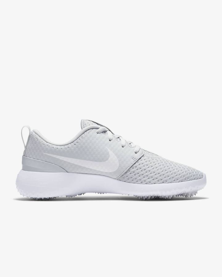 Zapatos de Golf Nike Roshe G Mujer Plateadas Metal Blancas | NKYOS-8704
