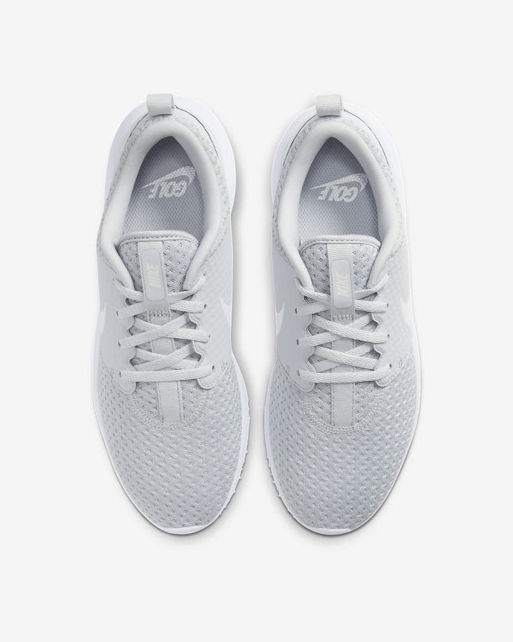 Zapatos de Golf Nike Roshe G Mujer Plateadas Metal Blancas | NKYOS-8704