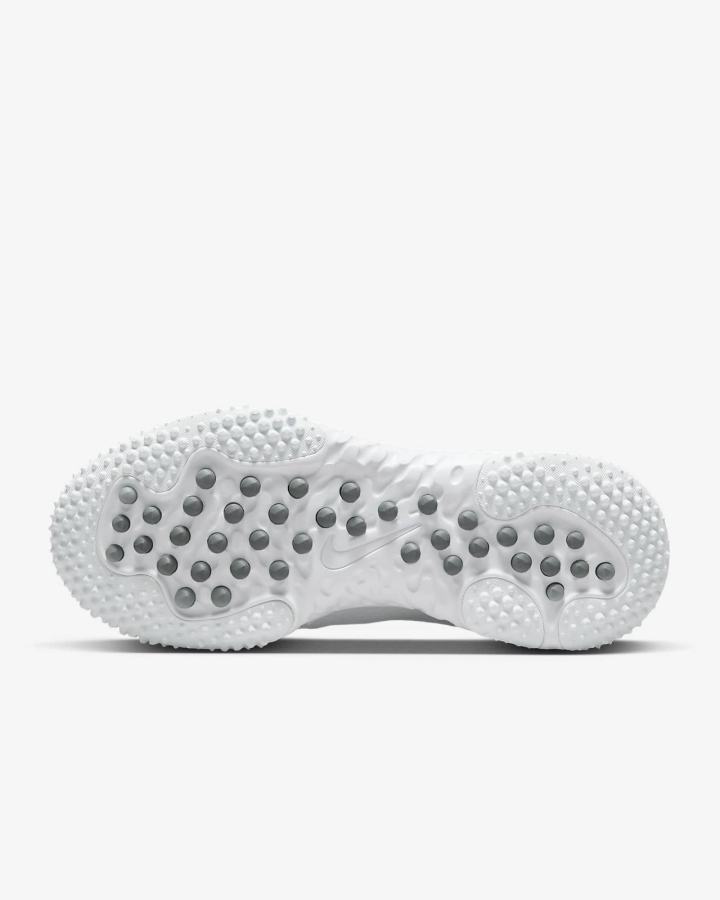 Zapatos de Softbol Nike Alpha Huarache Elite 4 Turf Mujer Gris Plateadas Blancas | VMNCP-3682