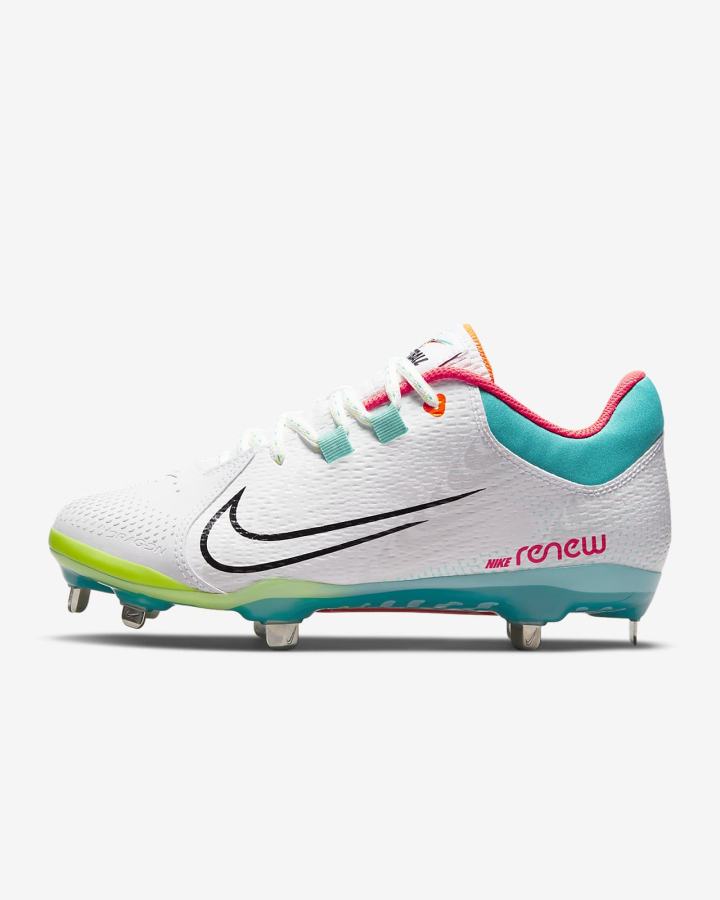 Zapatos de Softbol Nike Hyperdiamond 4 Pro Mujer Blancas Verde Negras | VIAHP-1974