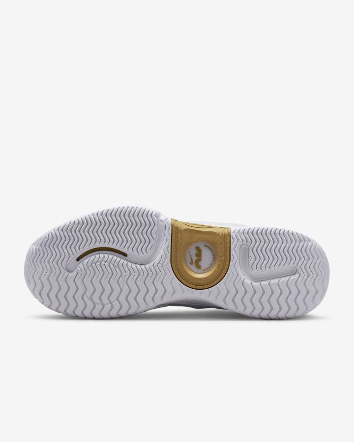 Zapatos de Tenis Nike Court Air Zoom GP Turbo Naomi Osaka Hard Court Mujer Blancas Metal Doradas | KGDXB-8306