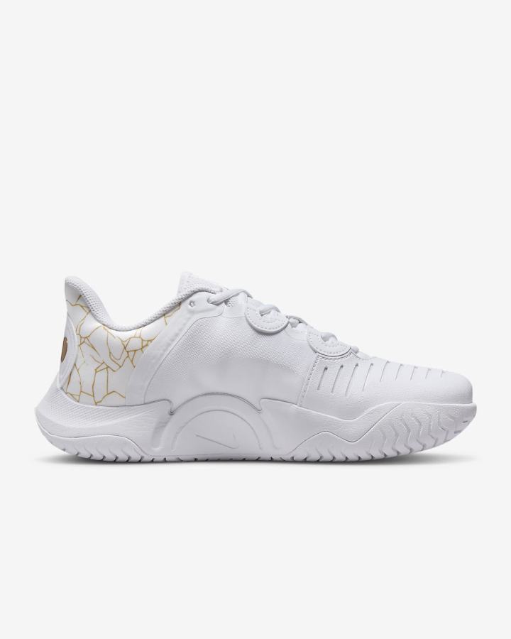 Zapatos de Tenis Nike Court Air Zoom GP Turbo Naomi Osaka Hard Court Mujer Blancas Metal Doradas | KGDXB-8306
