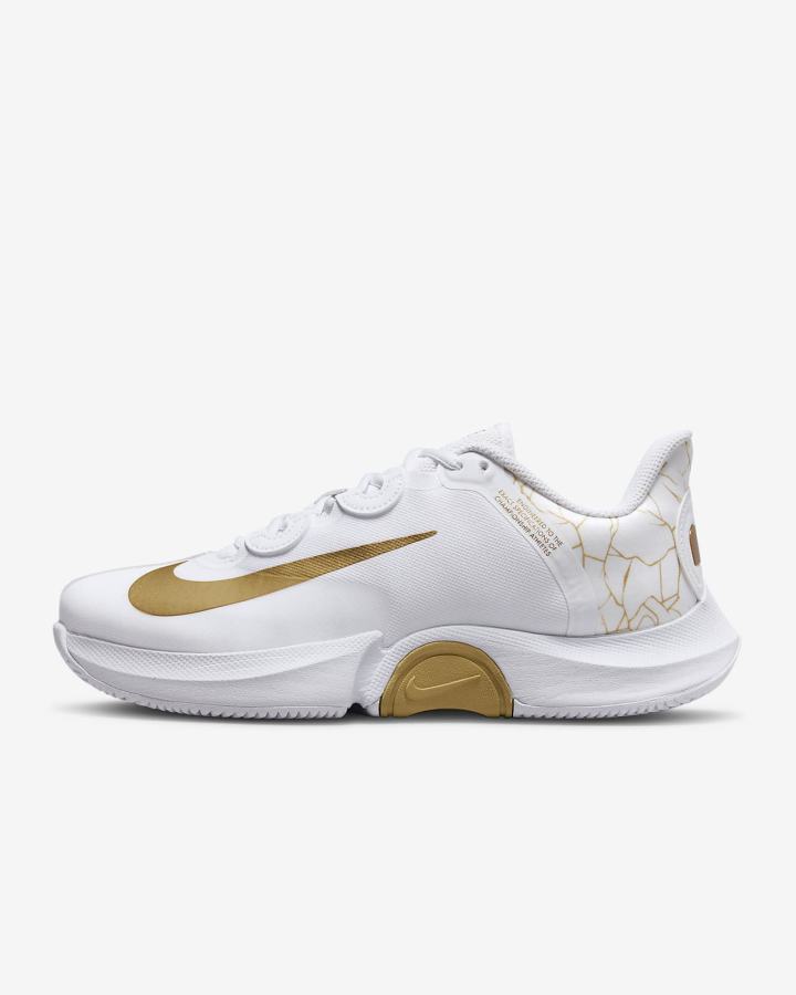 Zapatos de Tenis Nike Court Air Zoom GP Turbo Naomi Osaka Hard Court Mujer Blancas Metal Doradas | KGDXB-8306