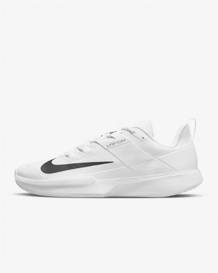 Zapatos de Tenis Nike Court Vapor Lite Hard Court Hombre Blancas Negras | BQFIJ-4806