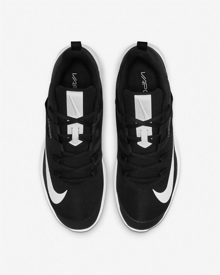 Zapatos de Tenis Nike Court Vapor Lite Hard Court Hombre Negras Blancas | JWUTR-4589