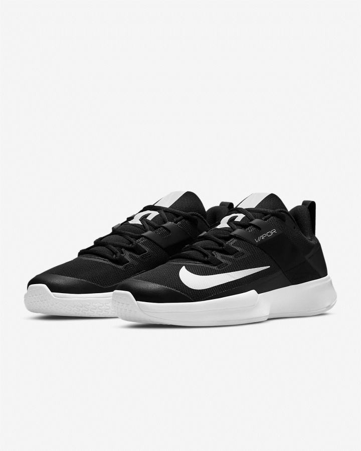 Zapatos de Tenis Nike Court Vapor Lite Hard Court Hombre Negras Blancas | JWUTR-4589