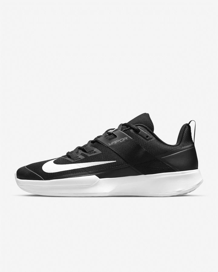 Zapatos de Tenis Nike Court Vapor Lite Hard Court Hombre Negras Blancas | JWUTR-4589