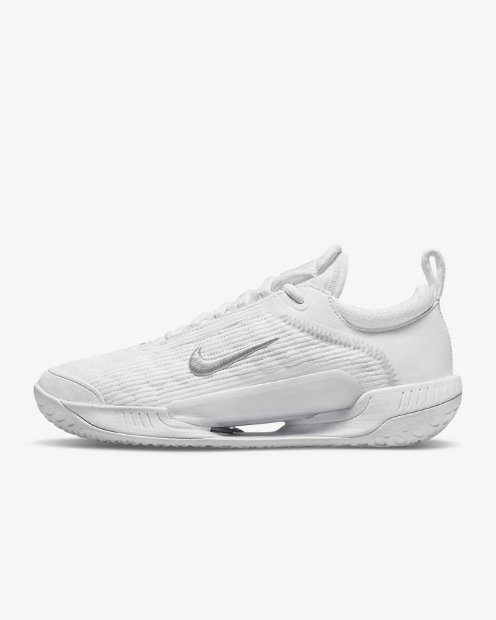 Zapatos de Tenis Nike Court Zoom NXT Hard Court Mujer Blancas Gris Metal Plateadas | DVZEJ-1248