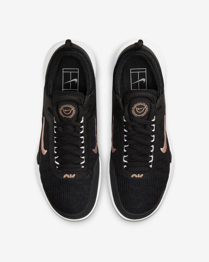 Zapatos de Tenis Nike Court Zoom NXT Hard Court Mujer Negras Blancas Metal Rojas Marrones | YCLIF-5710