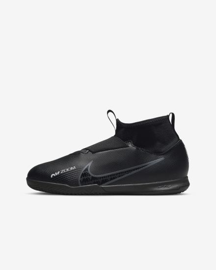 Botas de Futbol Nike Jr. Mercurial Zoom Superfly 9 Academy KM IC Kids Indoor/Court Niña Negras Blancas Gris Oscuro | SRCQN-7189